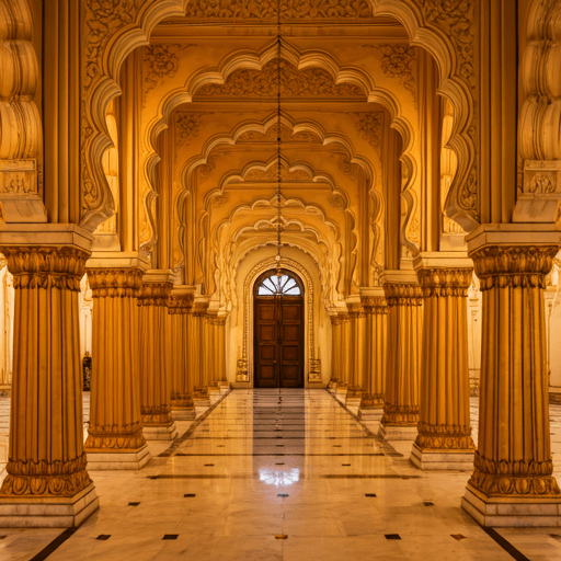 Luxury heritage palace hotel with ornate architecture